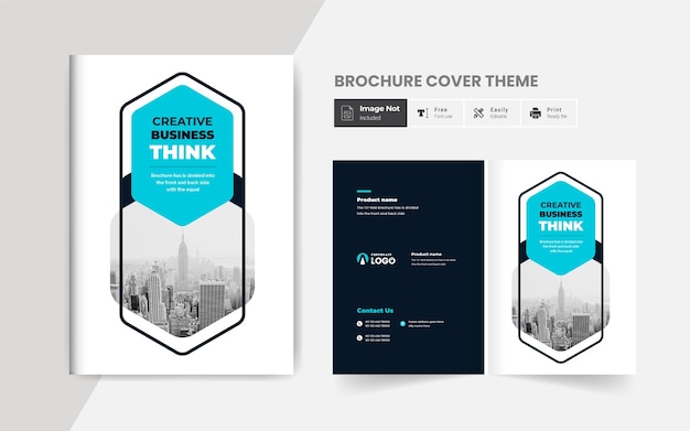 Business brochure cover design template colorful modern corporate layout theme