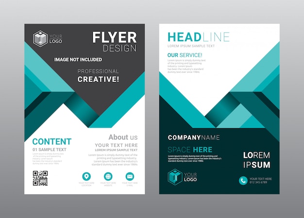 Business Brochure Cover Layout Template Design.