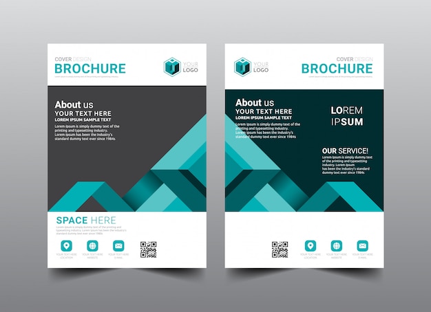 Business Brochure Cover Layout Template Design.