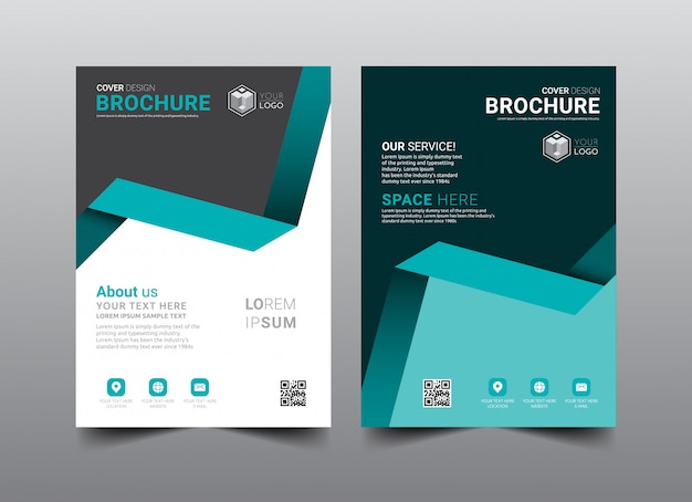 Business Brochure Cover Layout Template Design.