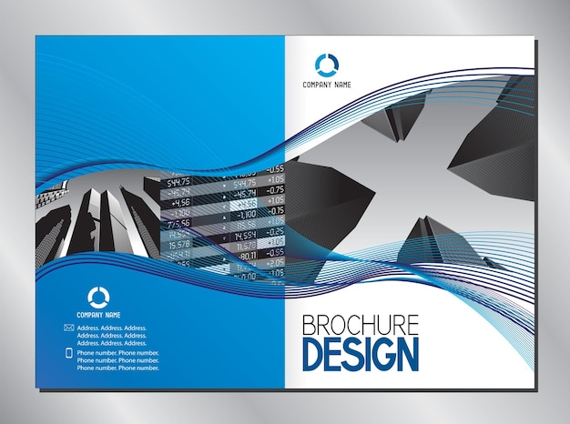 Vector business brochure cover template