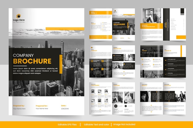 Business brochure template layout design minimal business brochure template design