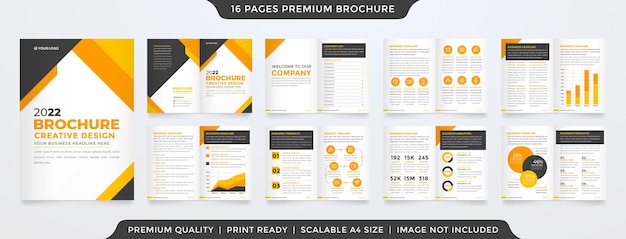 business brochure template with abstract and modern style use for business catalog and portfolio