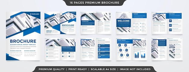 business brochure template with abstract style use for corporate presentation