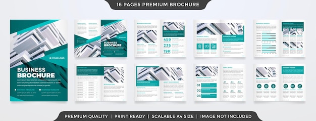 business brochure template with minimalist concept