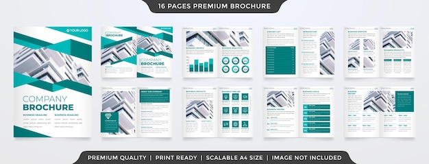 business brochure template with minimalist and modern style