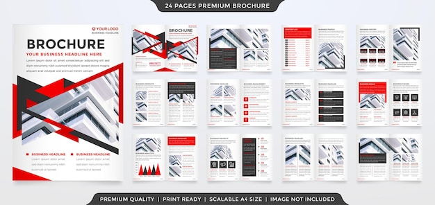 business brochure template with minimalist and premium style