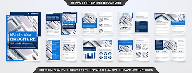 business brochure template with minimalist style