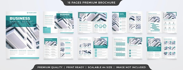 business brochure template with modern concept and minimalist layout use for business profile