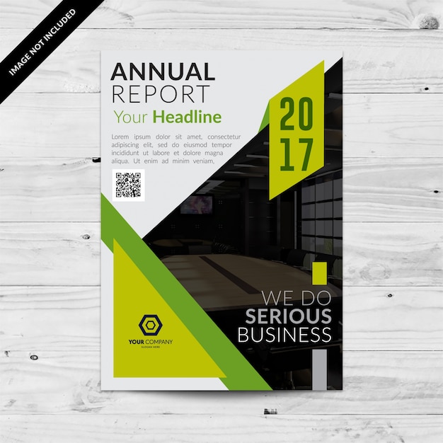 Business brochure with green details