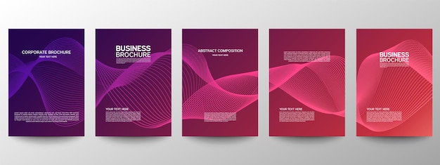 Business brochures. Set of templates.