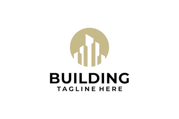 Business building logo design for brand identity