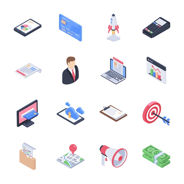 Business, Business Launch, Startup Development, Market Research Icons Pack