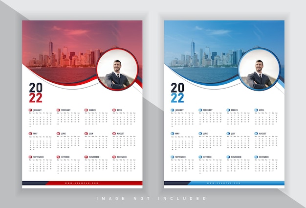 business calendar template 2022 premium vector