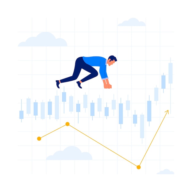 Business candle stick graph chart of stock market investment trading and Bullish point concept