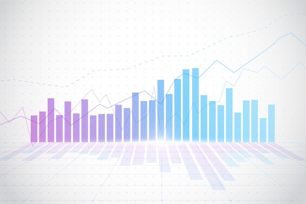 Business candle stick graph chart of stock market investment trading on white background design Bullish point Trend of graph Vector illustration