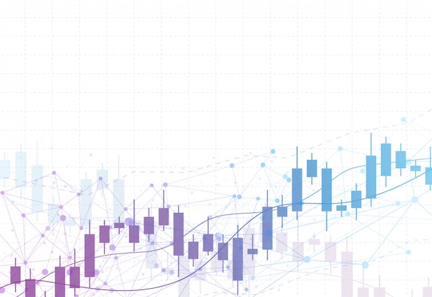 Business candle stick graph chart of stock market investment