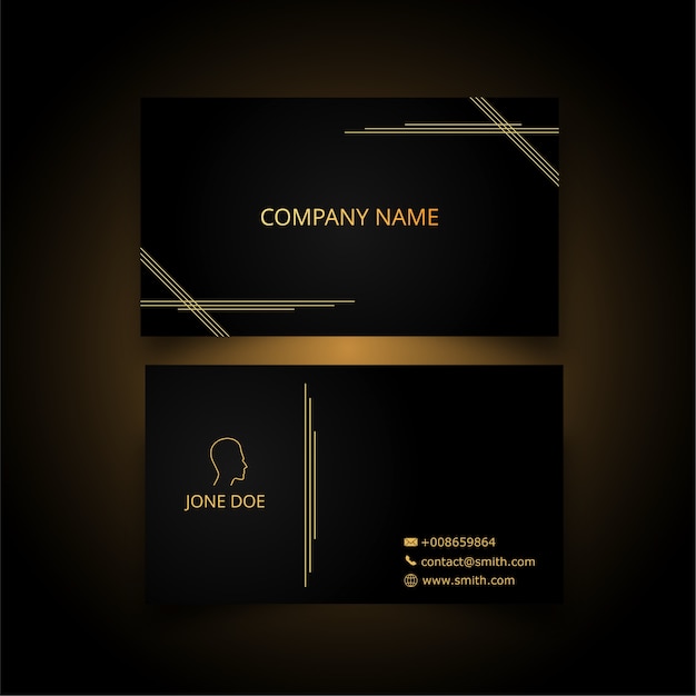 Business Card Black and Glod