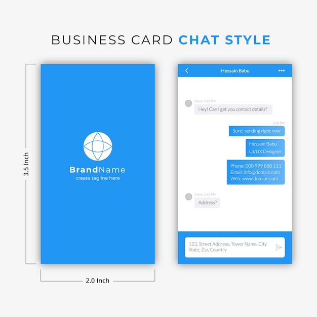 Business Card Chat Style