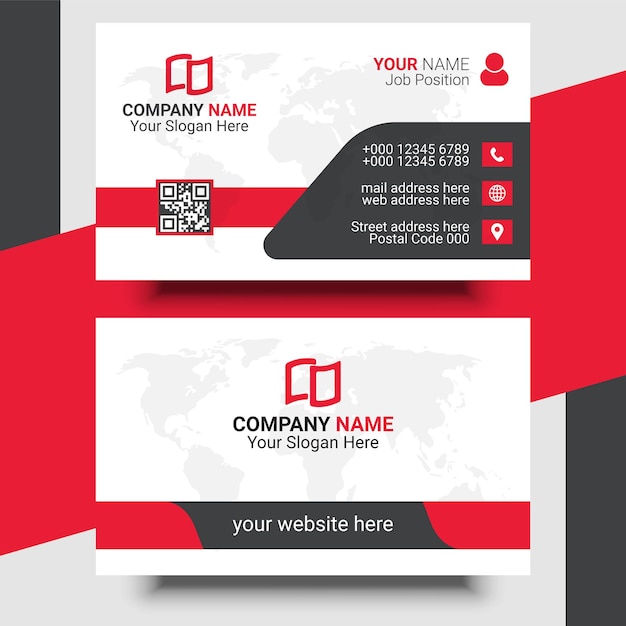 A business card for a company called company name.