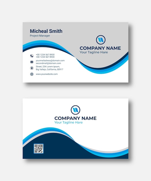 A business card for a company called company name.