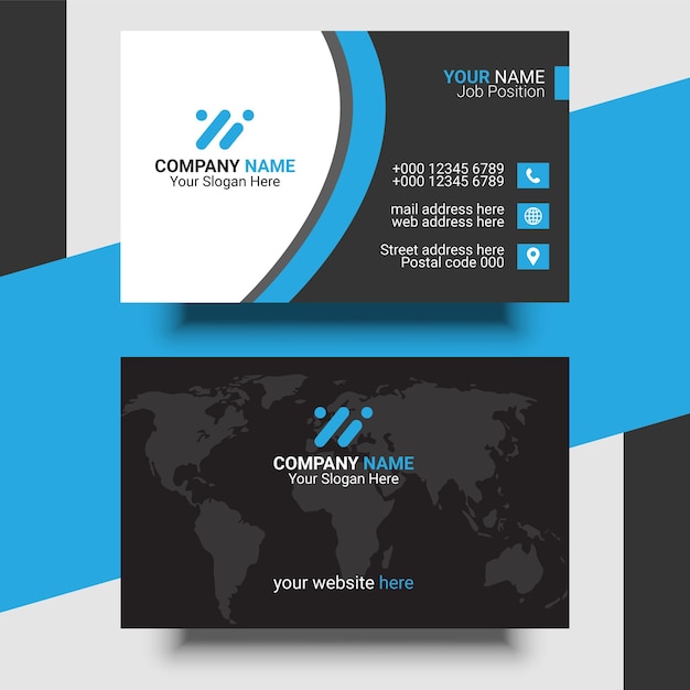 A business card for a company name.