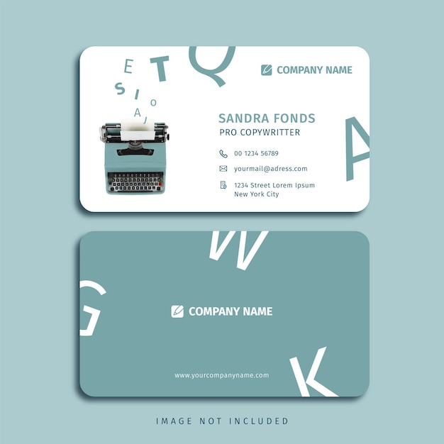 Business card copywritter modern professional template