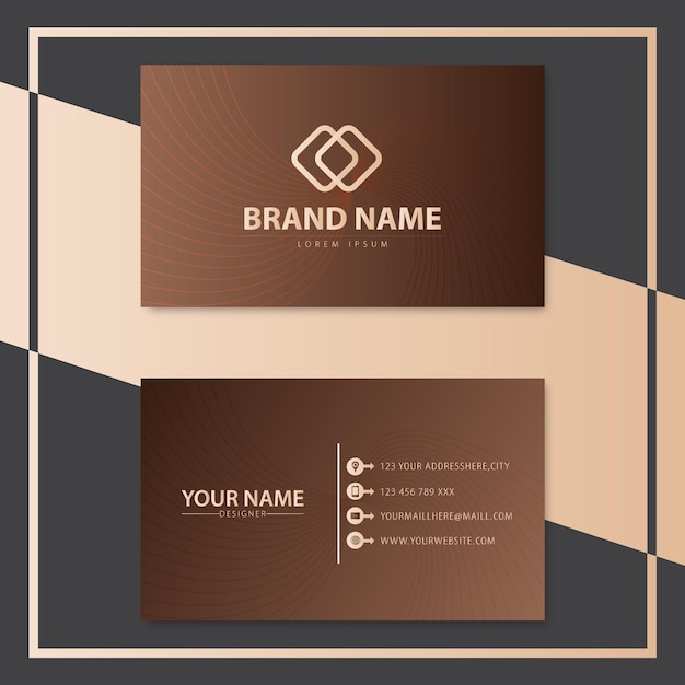 Business card design for a company called brand name