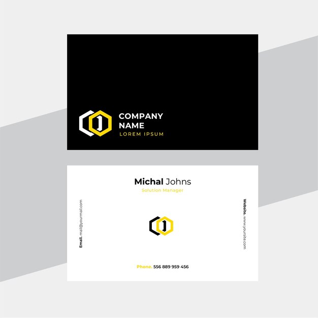 Business card design company logo