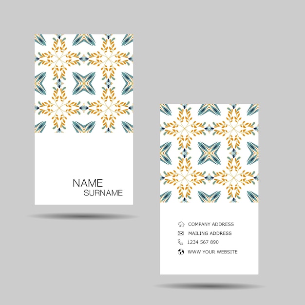 Business card design for contact colorful Editable vector design illustration EPS10