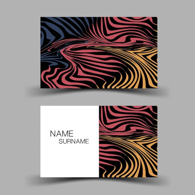 Business card design for contact colorful Editable vector design illustration EPS10