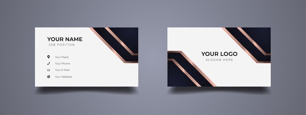 Business card design modern and minimalist background Corporate name card for employee or director