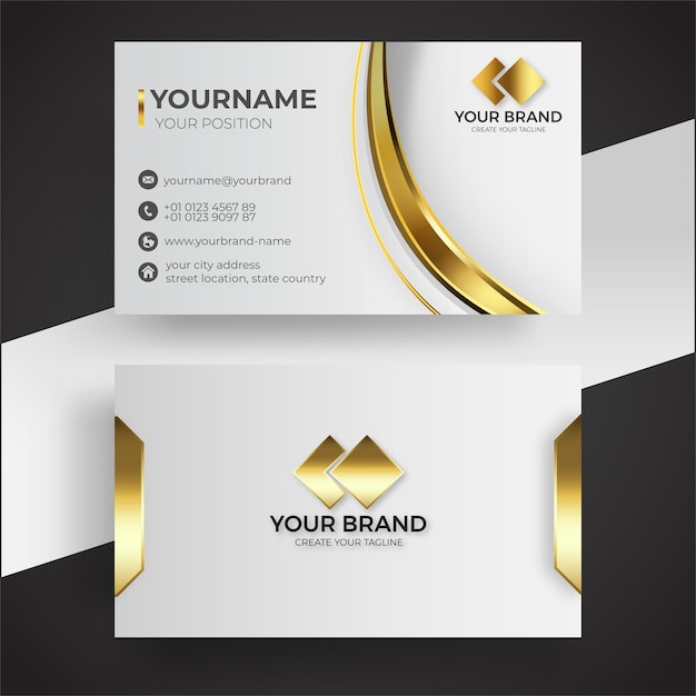 Business card design template with luxury style