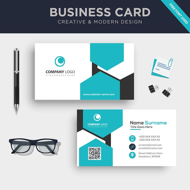 Vector business card design template