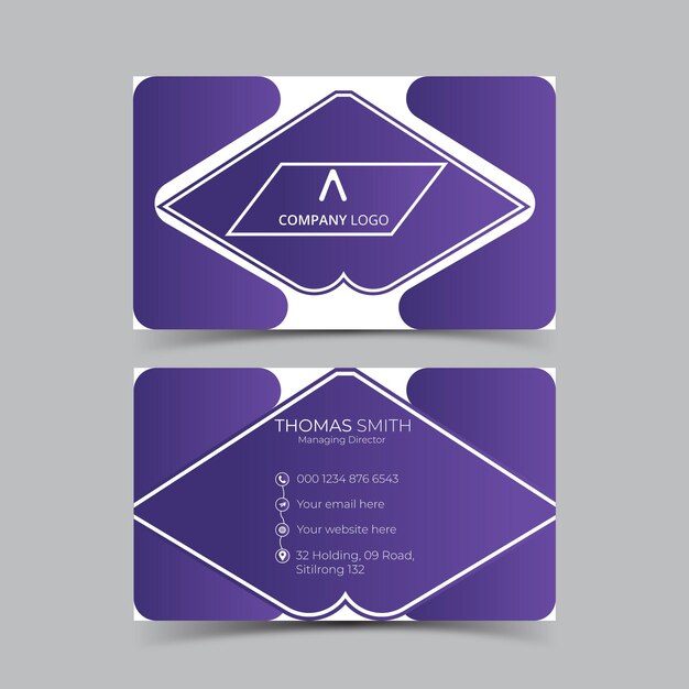 Vector business card design templet