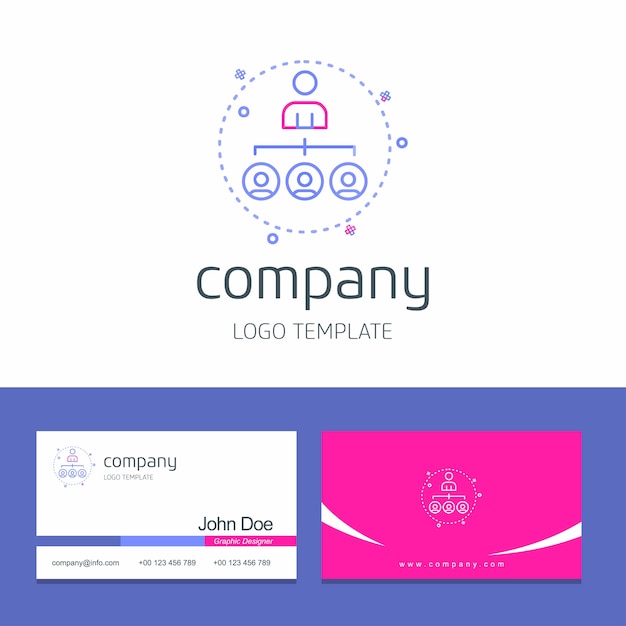 Business card design with arrows company logo vector