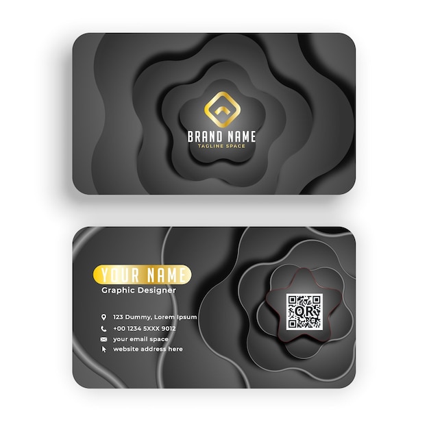 Business card design with elegant abstract mordern design