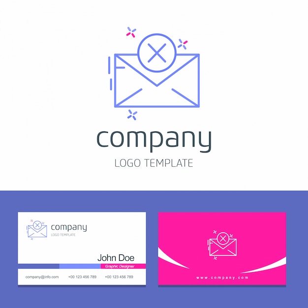 Business card design with message logo vector