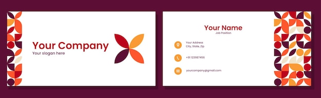 Business Card Design with odern Pattern