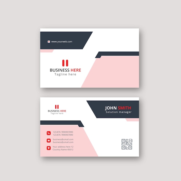 Business card design with vector