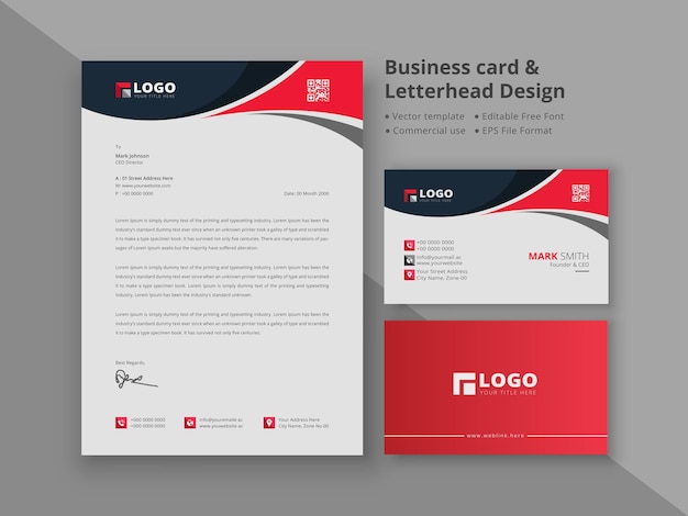 Business card and letterhead template