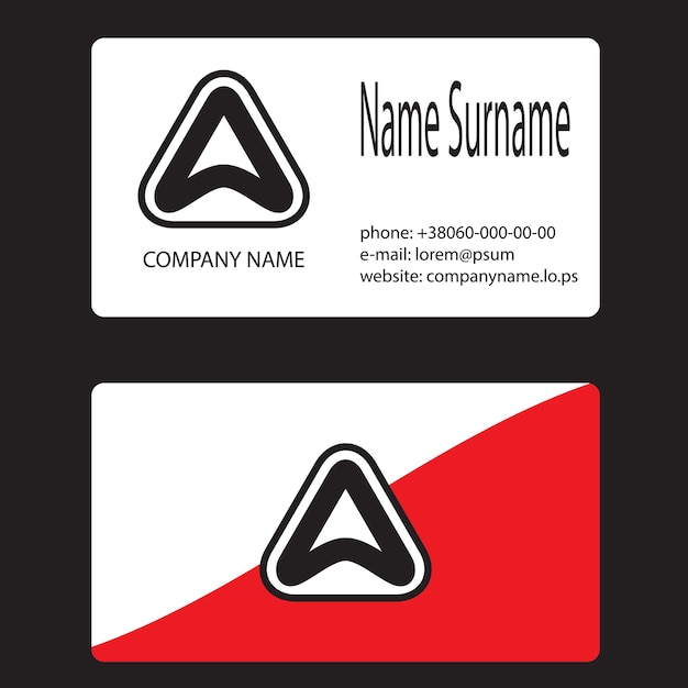 Business card logo letter a