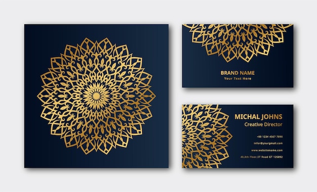 business card mandala decoration pattern  