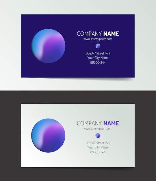 Business Card Modern simple dark and white clean minimalistic template Vector