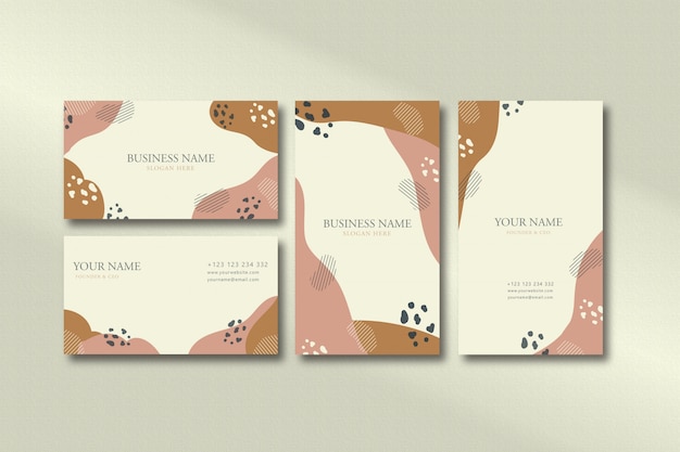 Business card pack abstract template