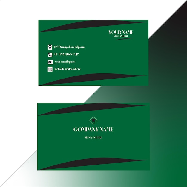 Business card print template with company logo. Vector illustration. Creative Business Card Template