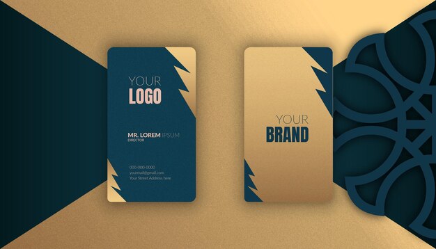 Vector business card professional and modern mockup design template for your brand