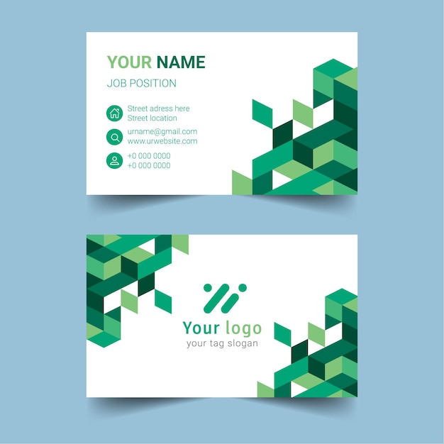 Business card for promotion premium vector file