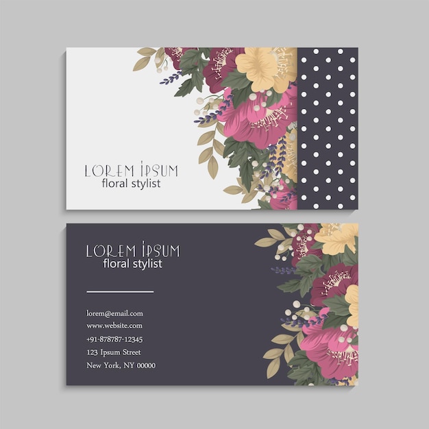 Business Card Set. V