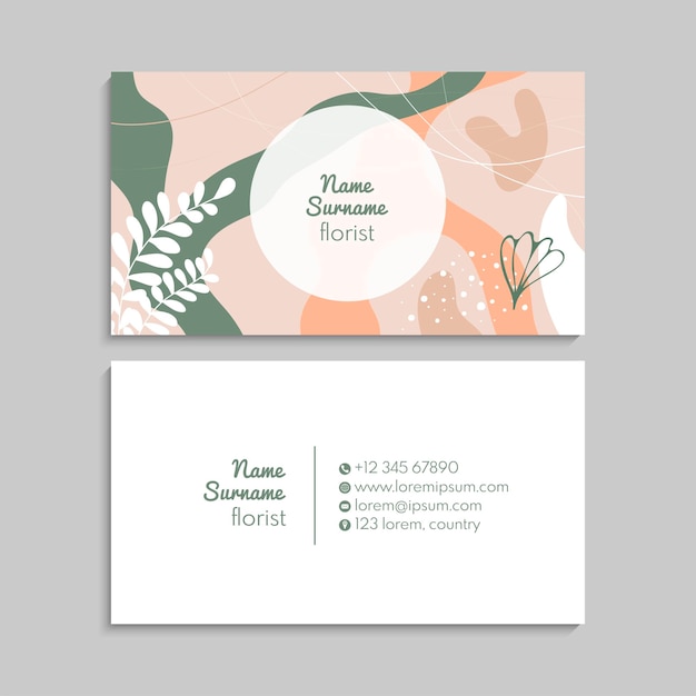 Business Card Set. Vector illustration. EPS10